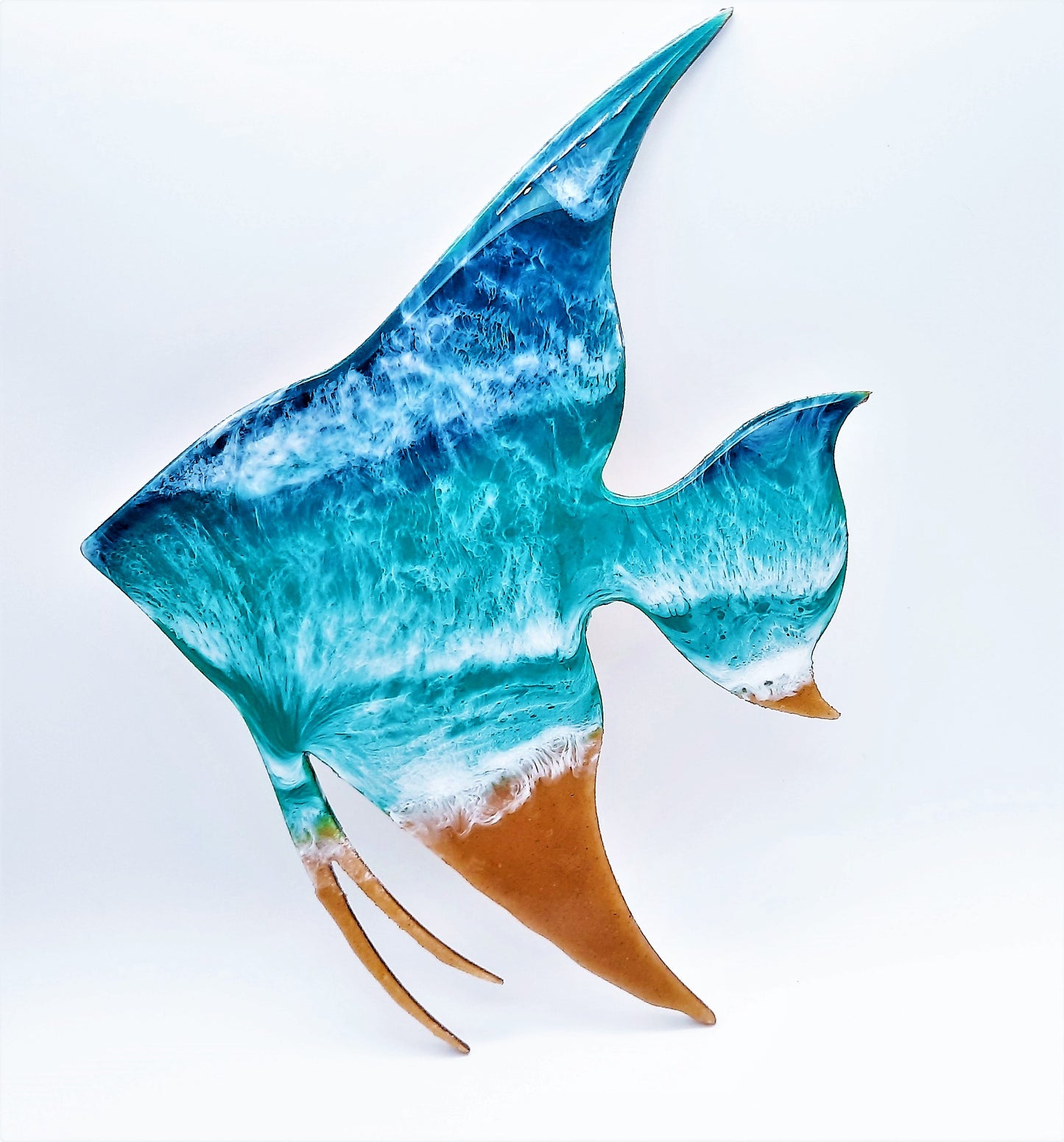 Resin & Wood Seascape Angelfish