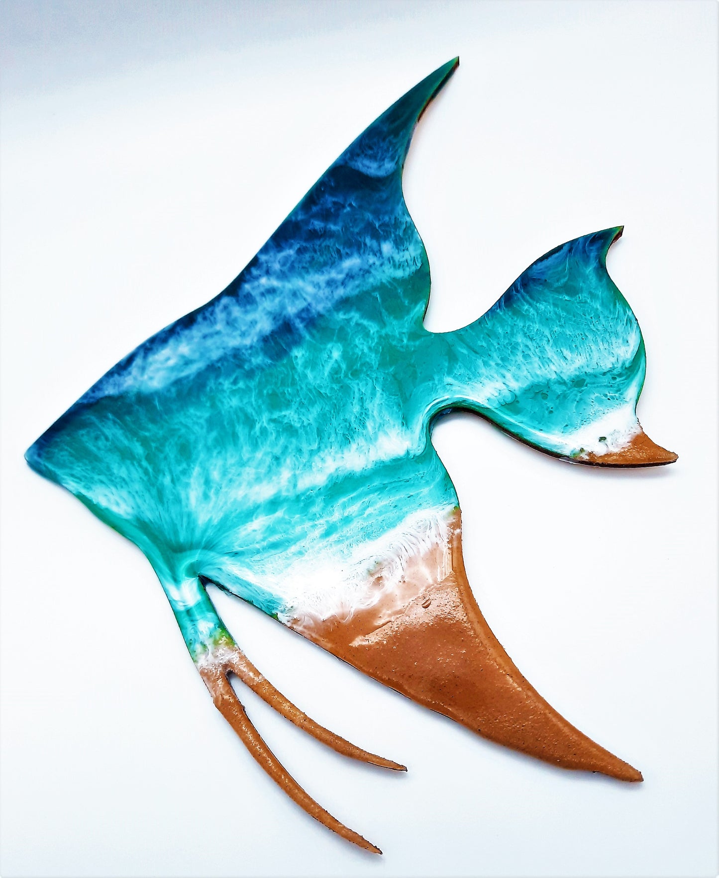 Resin & Wood Seascape Angelfish