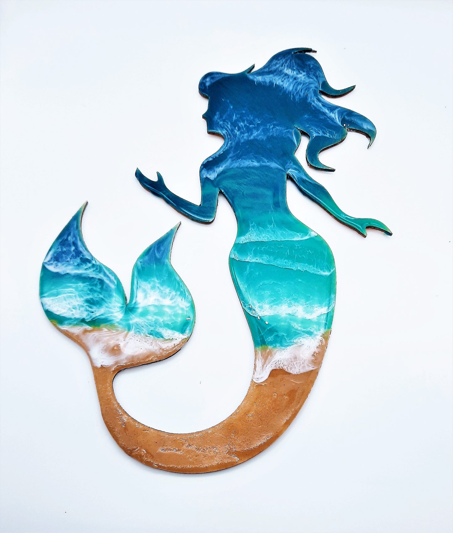 Resin & Wood Seascape Mermaid