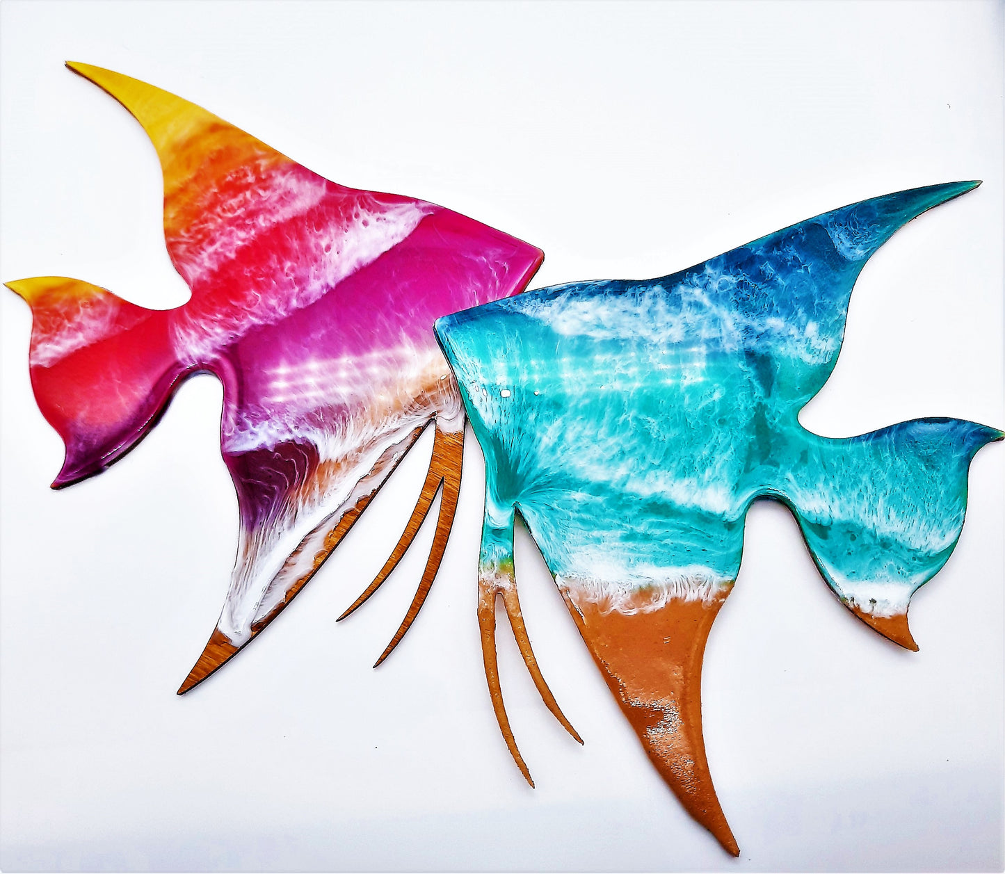 Resin & Wood Seascape Angelfish