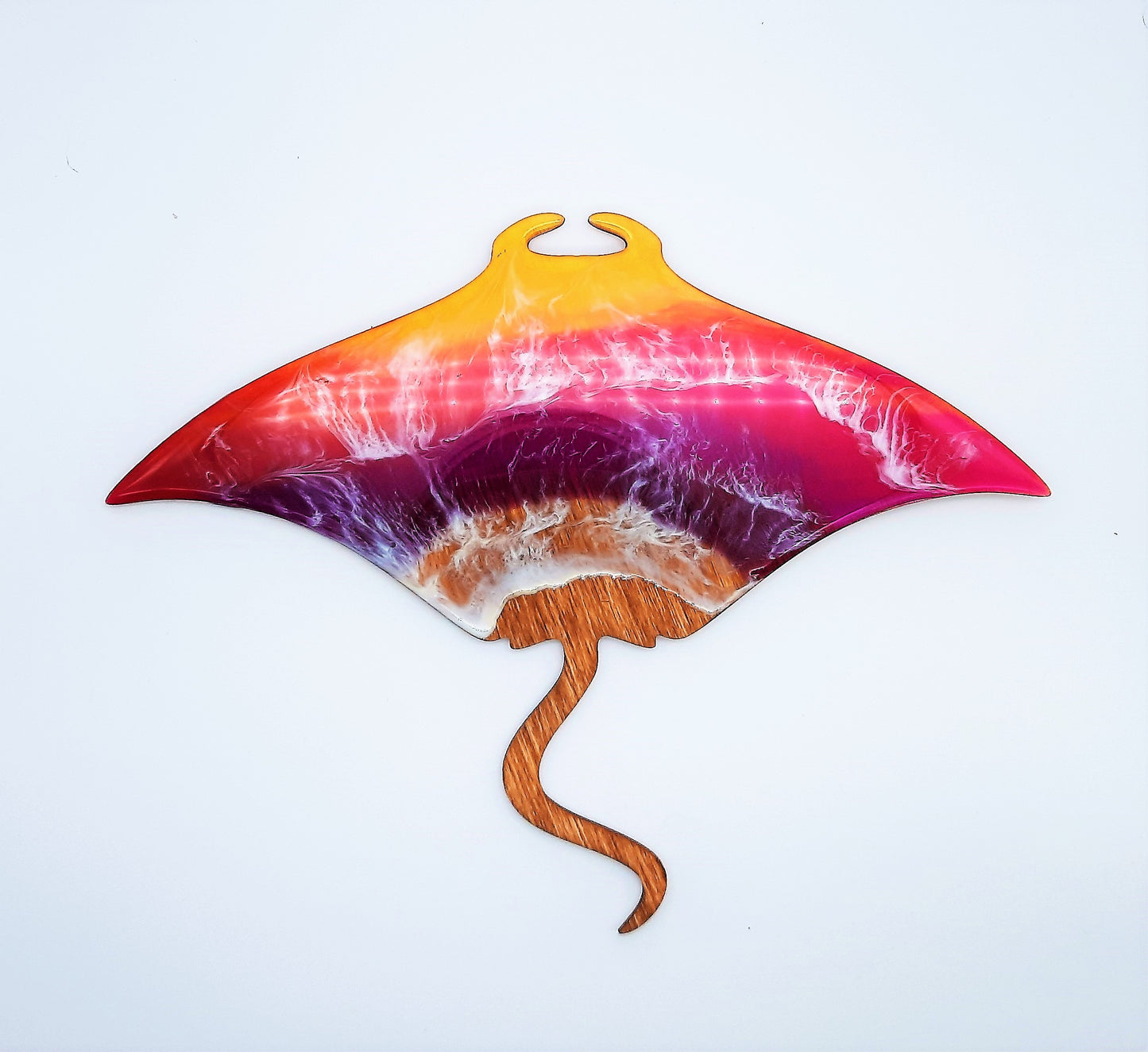 Resin & Wood Seascape Mantaray