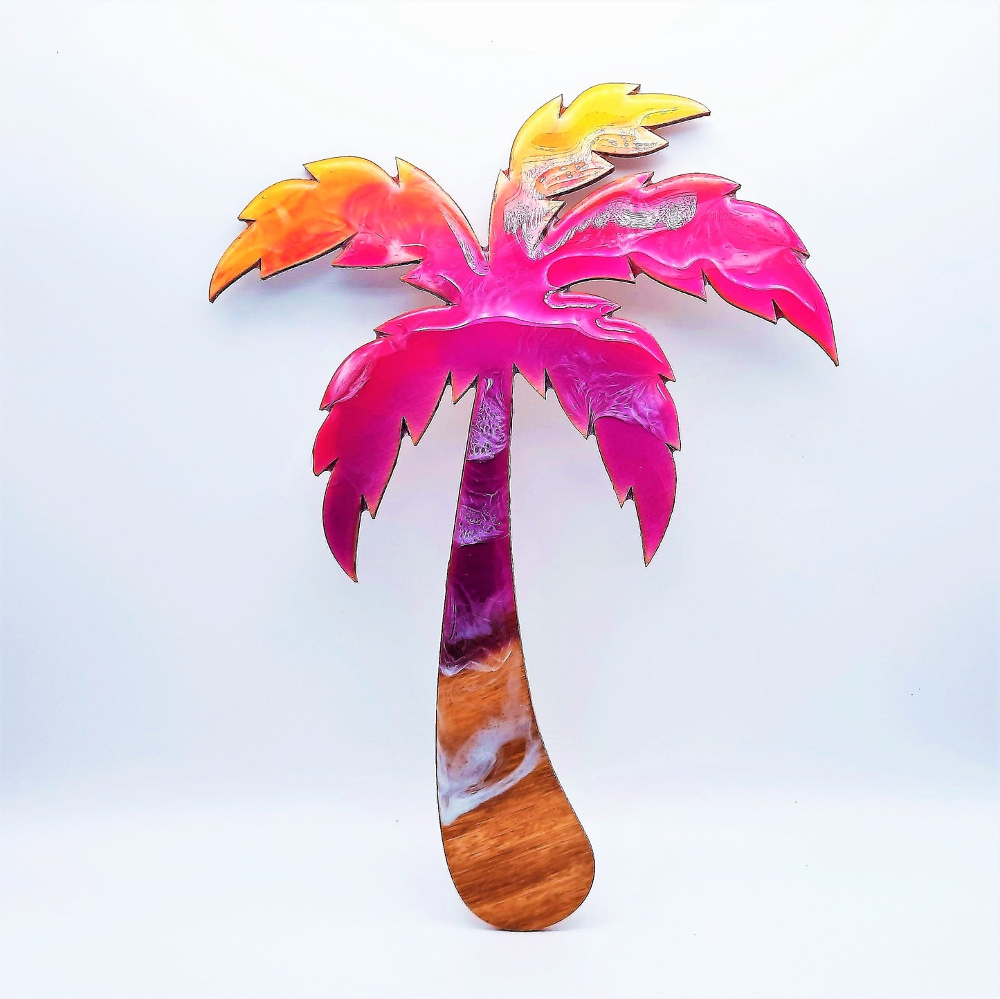 Resin & Wood Seascape Palm Tree
