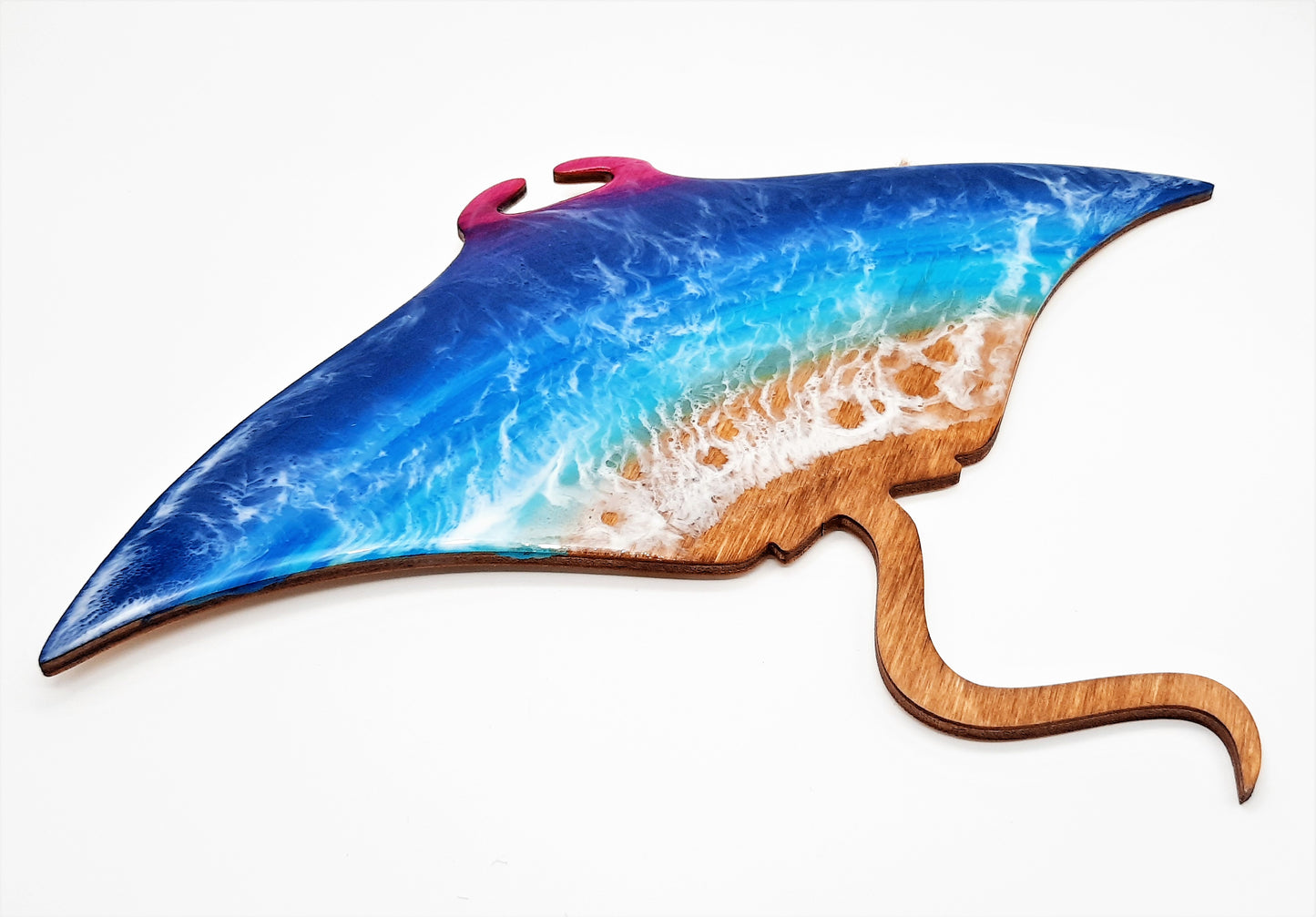 Resin & Wood Seascape Mantaray