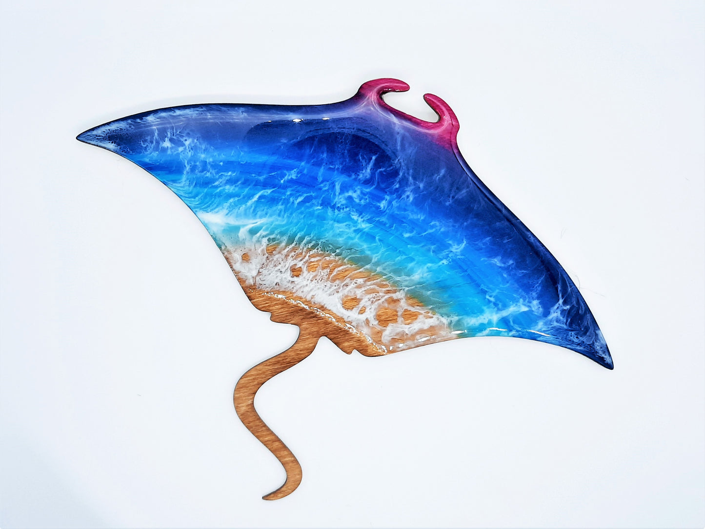 Resin & Wood Seascape Mantaray