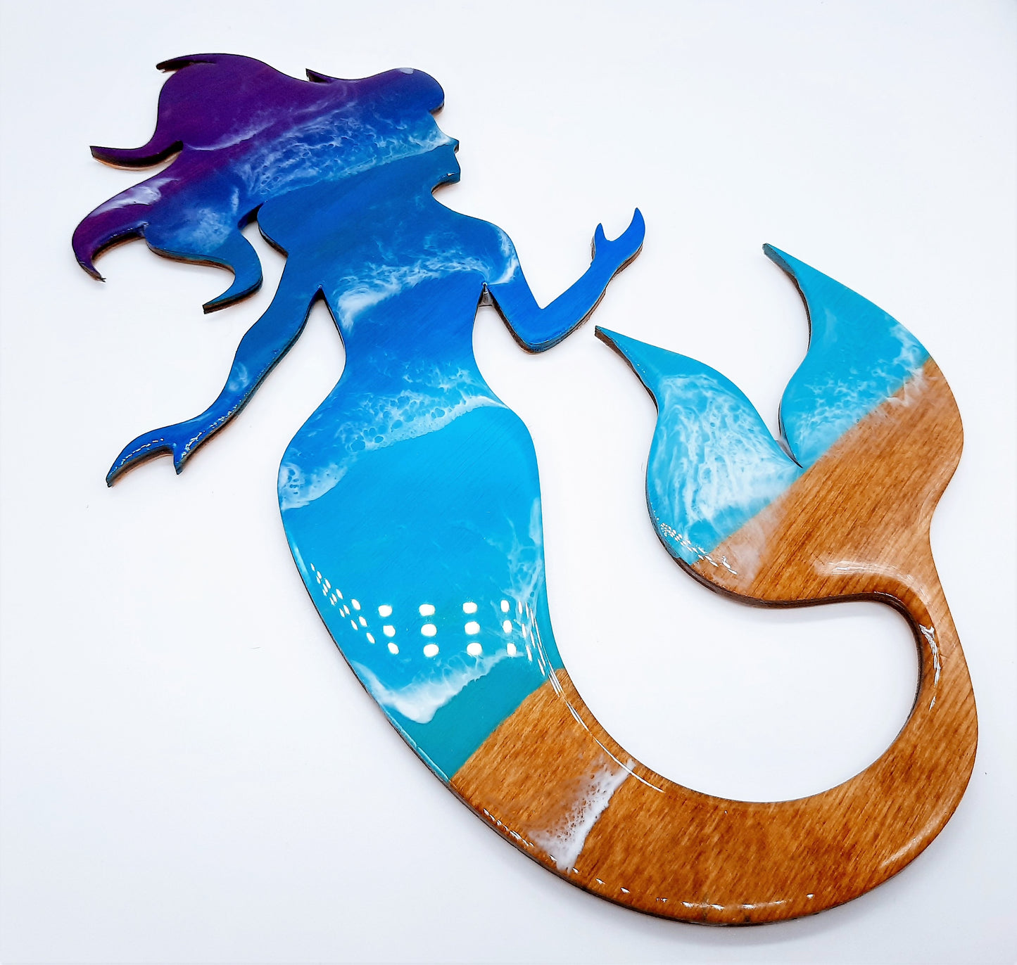 Resin & Wood Seascape Mermaid