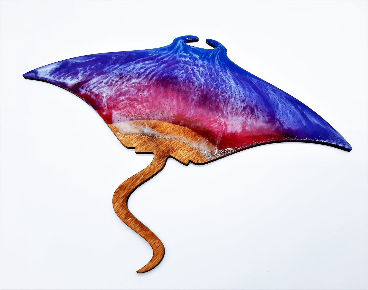 Resin & Wood Seascape Mantaray