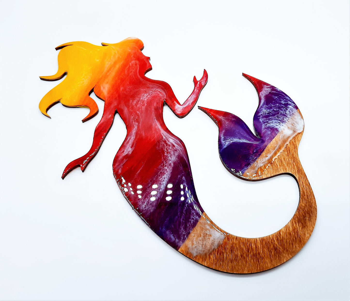 Resin & Wood Seascape Mermaid