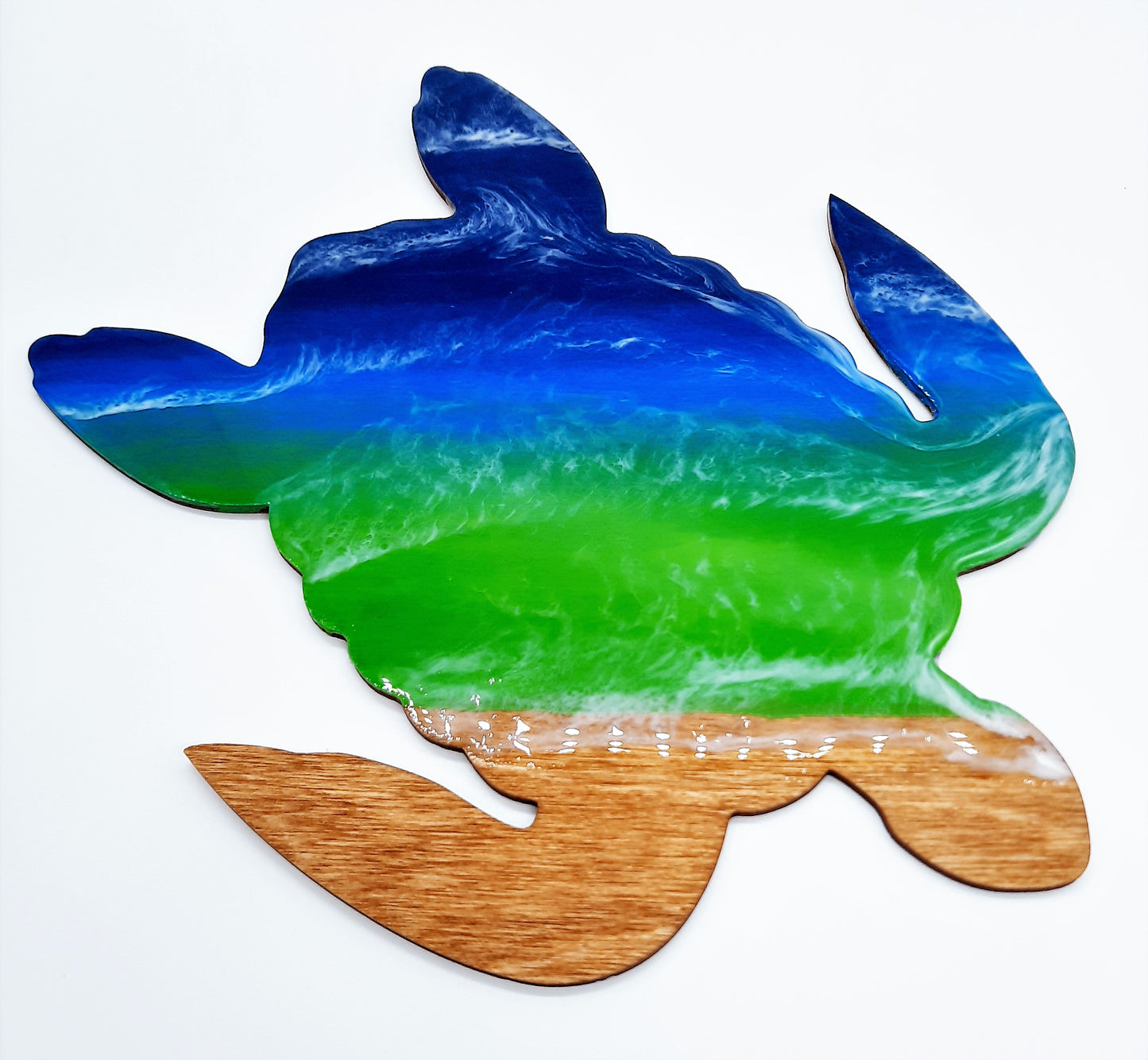 Resin & Wood Seascape Turtle 1