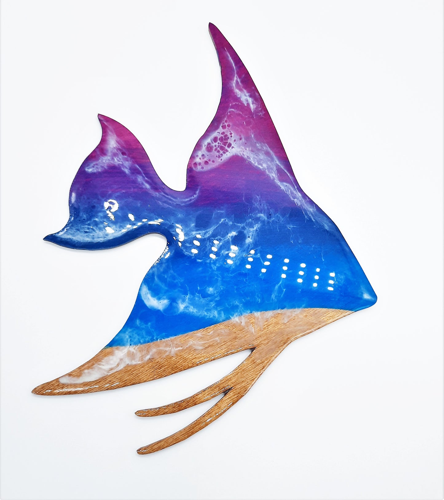 Resin & Wood Seascape Angelfish