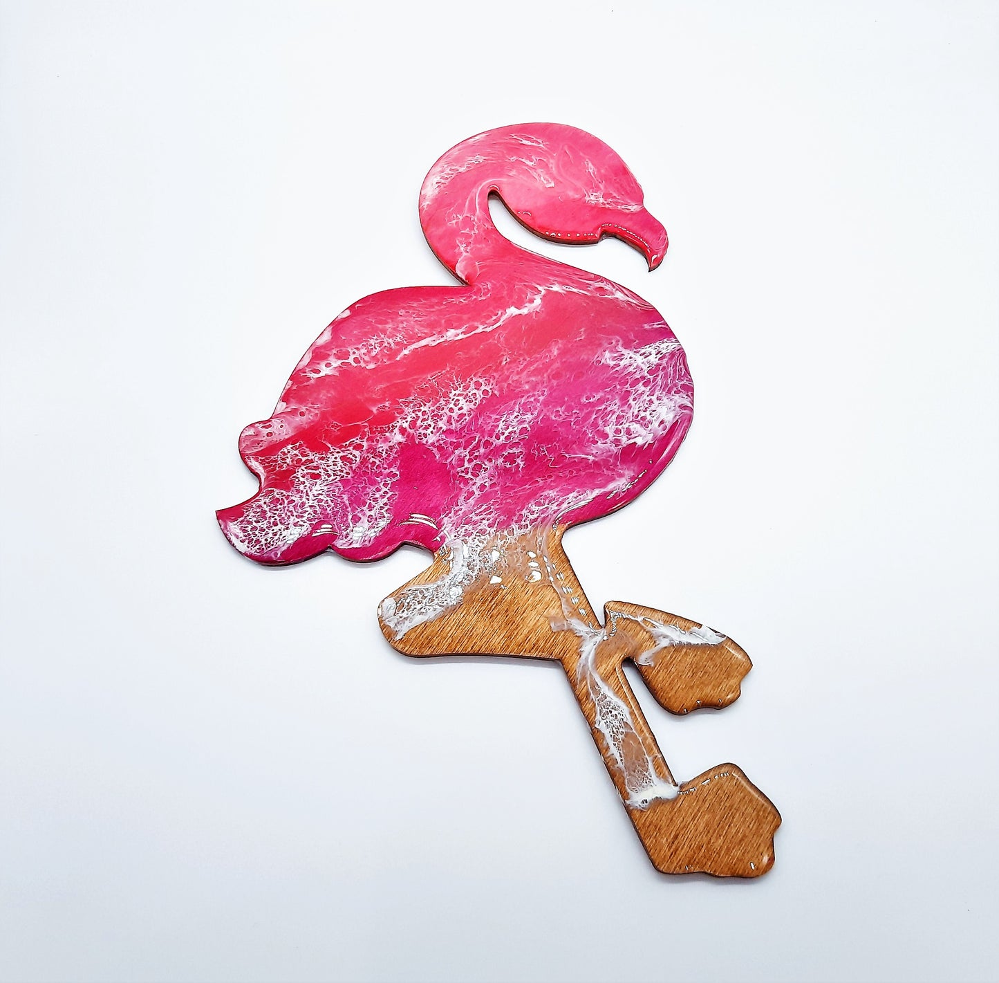 Resin & Wood Seascape Flamingo