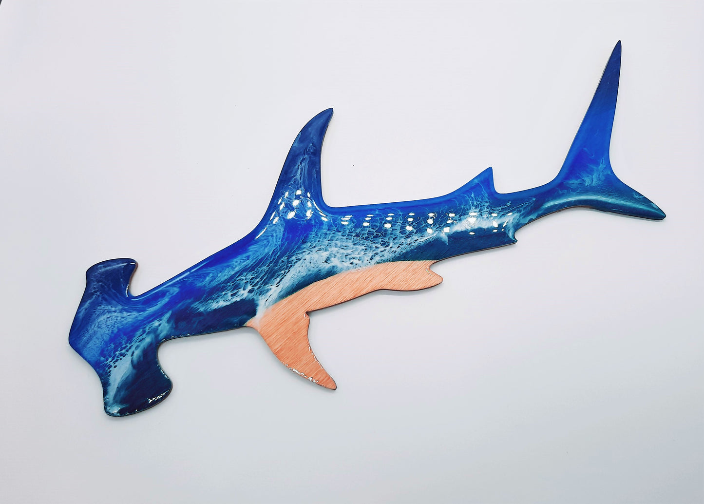Resin & Wood Seascape Shark / Hammerhead