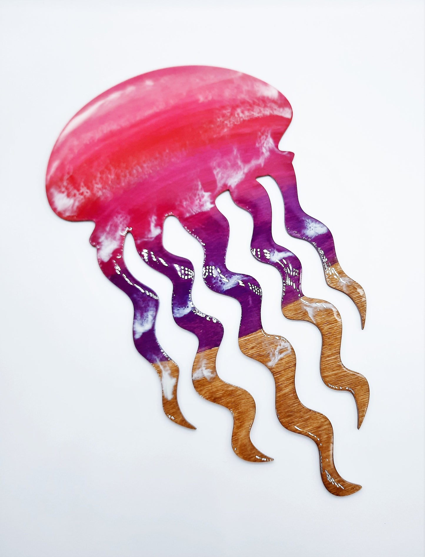 Resin & Wood Seascape Jellyfish