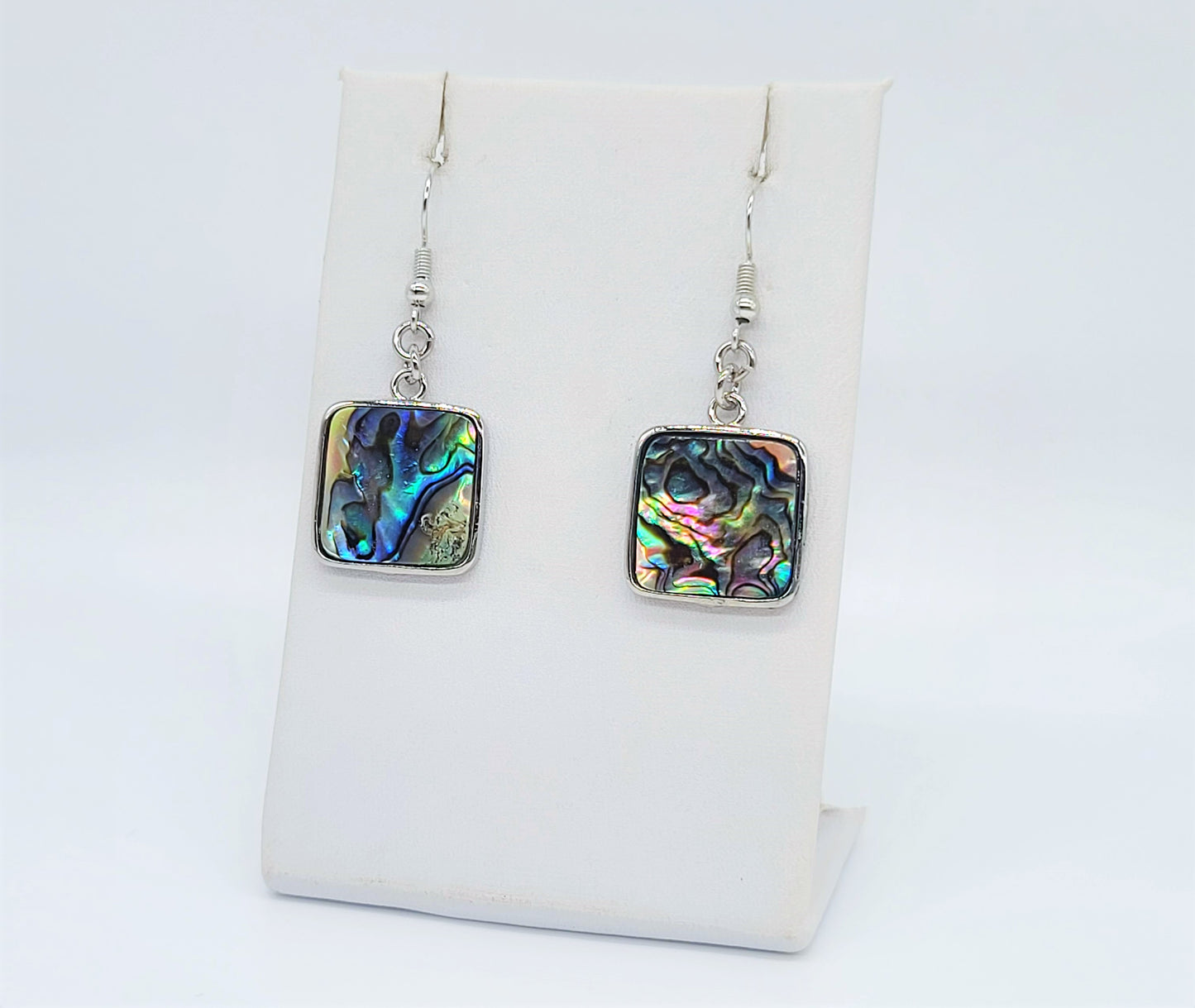 Abalone / Paua Seashell Square Earrings