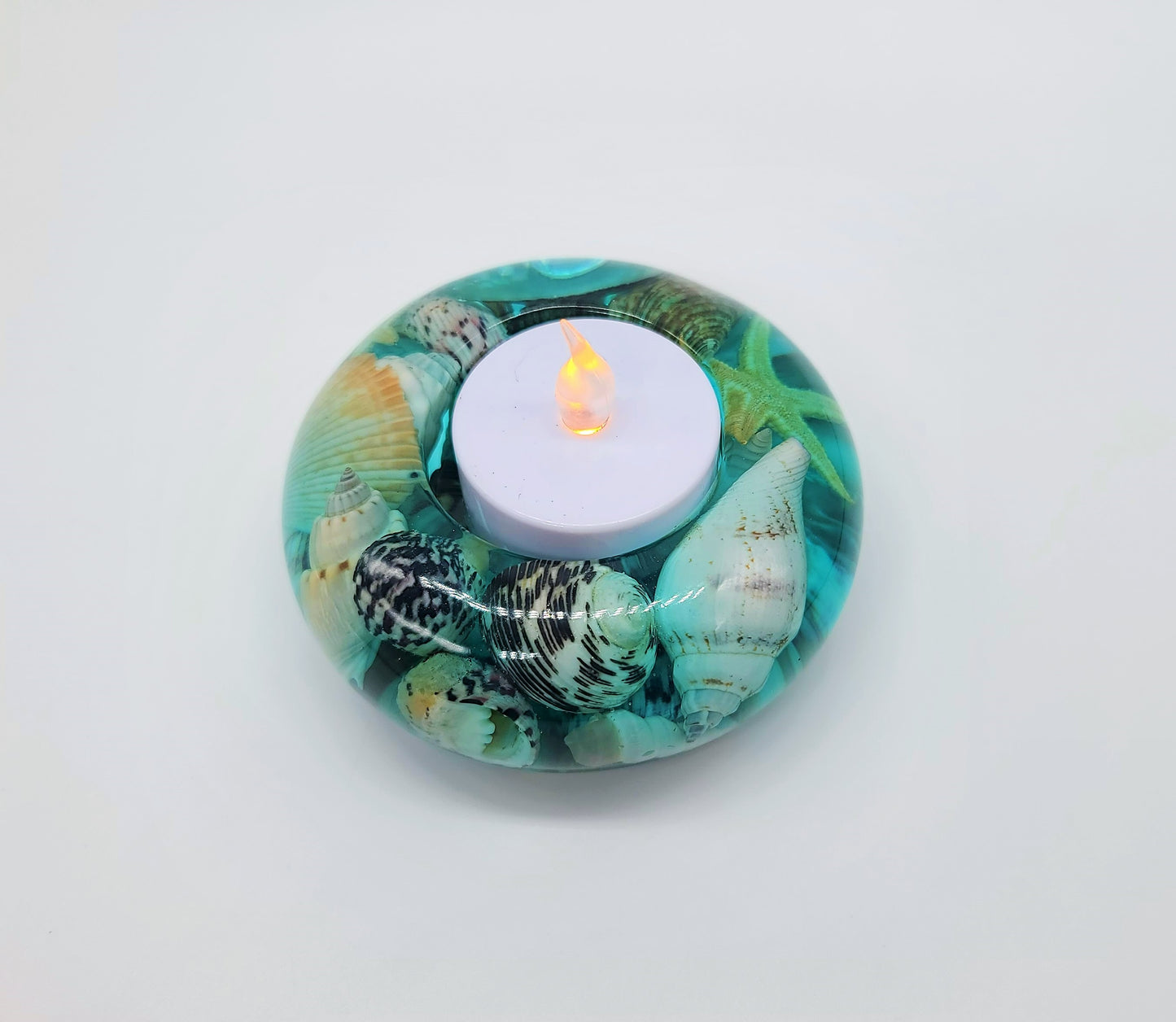 Small Oval / Round Seascape Candle Holder