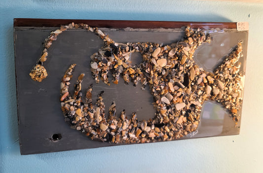 Crushed Shell and Resin Anglerfish Wall Art by Tracey Lenn's Studio