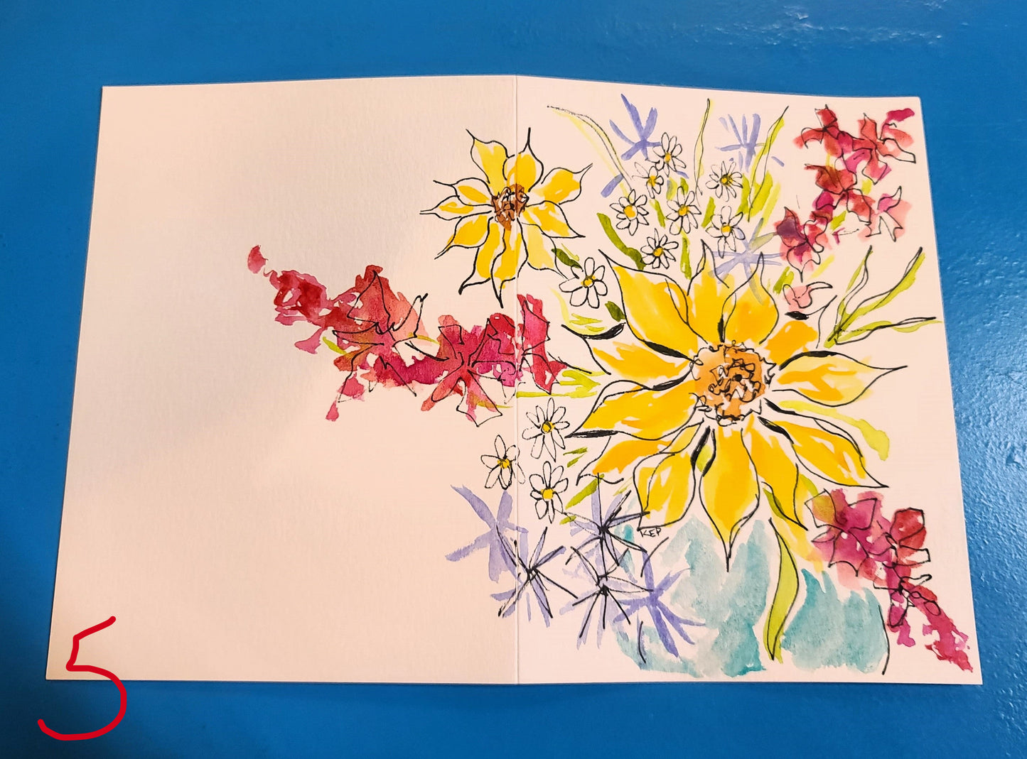 Watercolor Note Card with Envelope by Katie Elzer-Peters