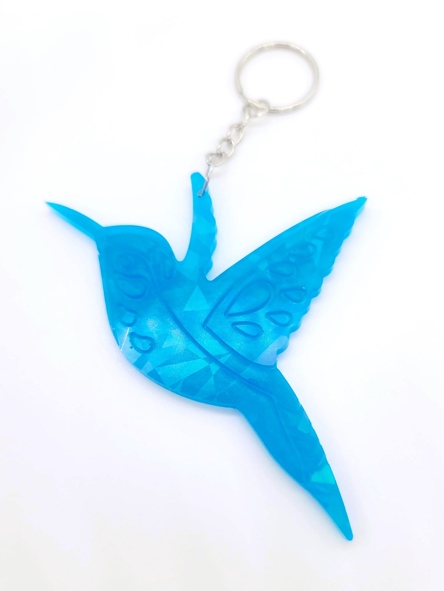 Holographic Eco-Friendly Resin Hummingbird Key Chain