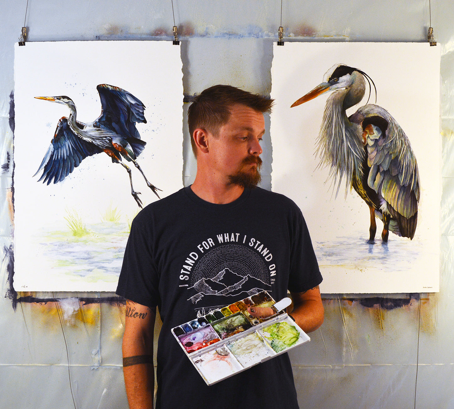 Watercolor Class - Step by Step - Paint Your Own Great Blue Heron - May 4th, 4-7p