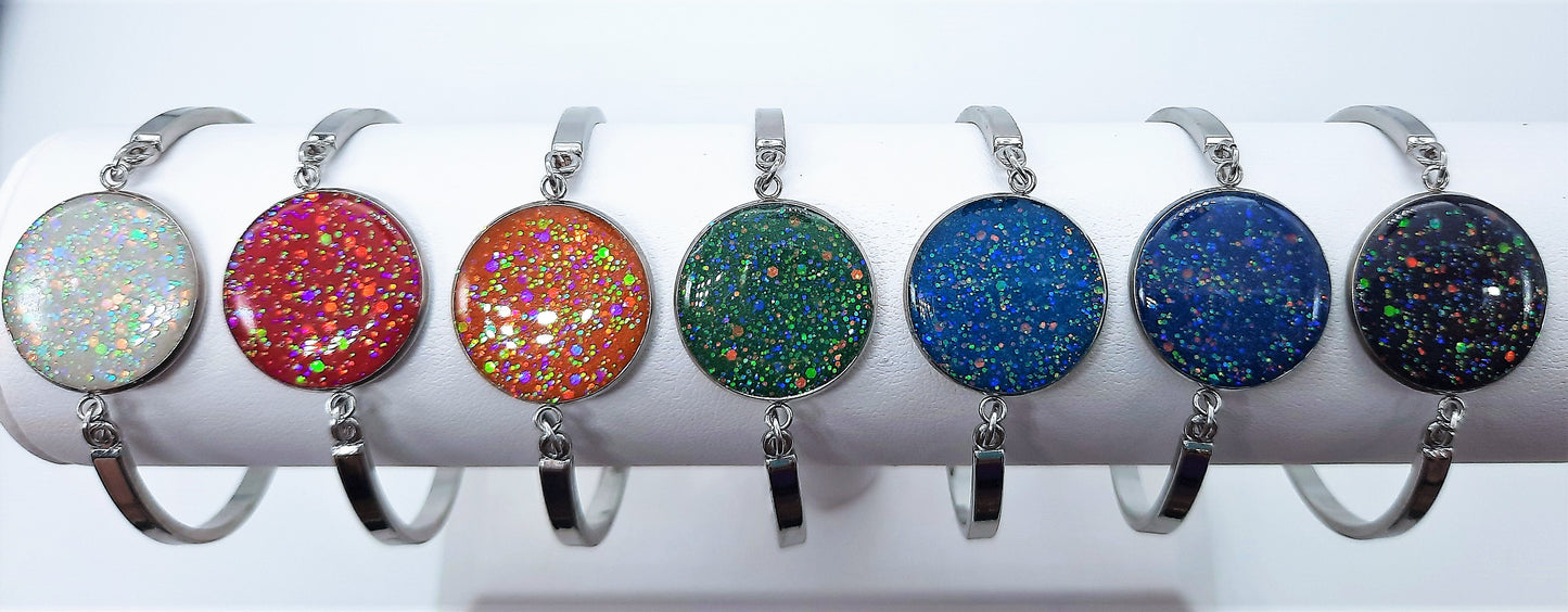 Sparkle Resin Bangle Bracelet