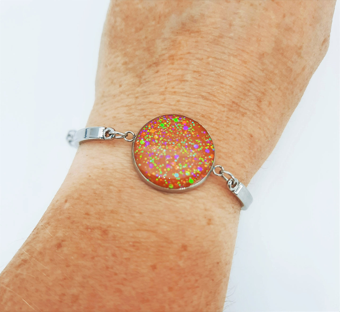 Sparkle Resin Bangle Bracelet