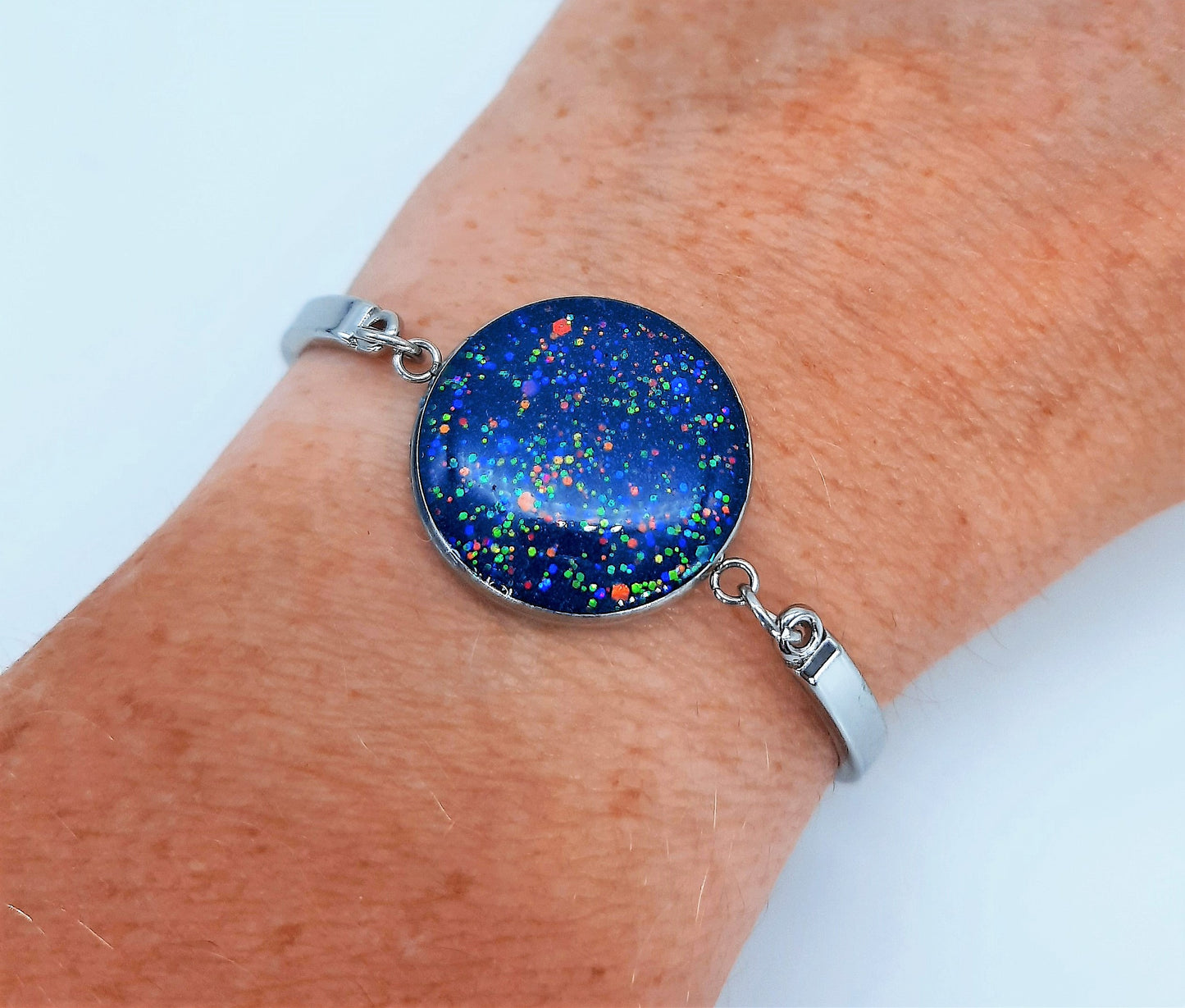 Sparkle Resin Bangle Bracelet