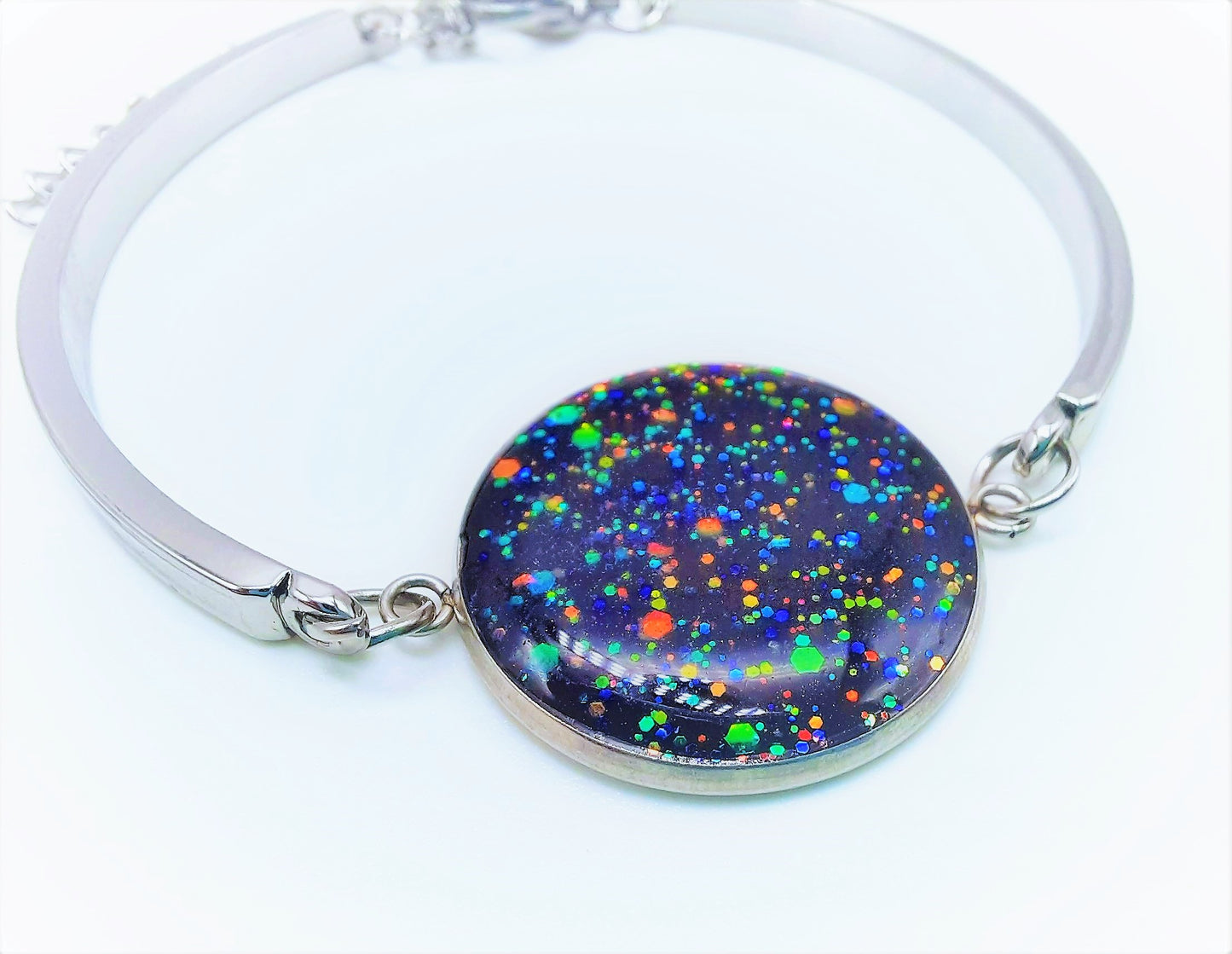 Sparkle Resin Bangle Bracelet