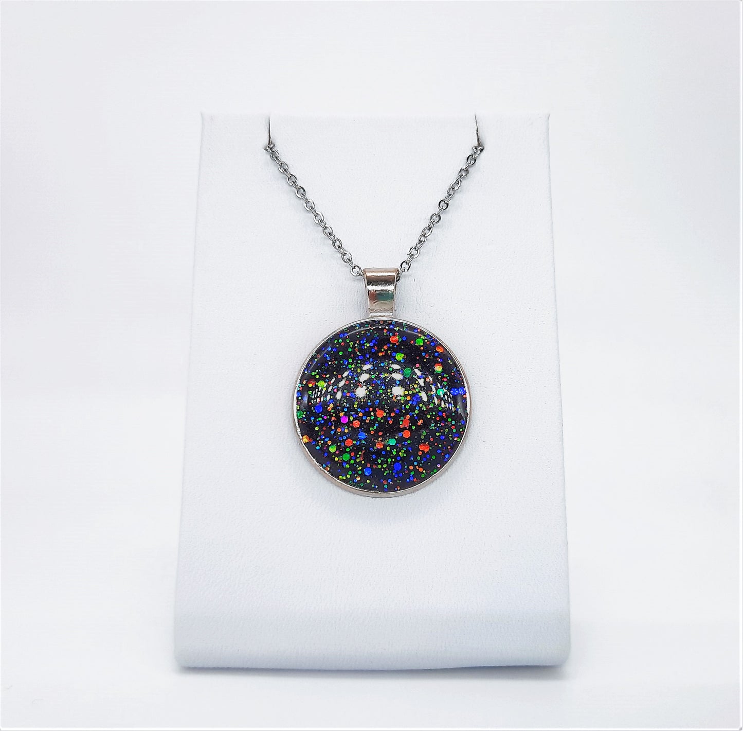 Sparkle Resin Pendant Necklace