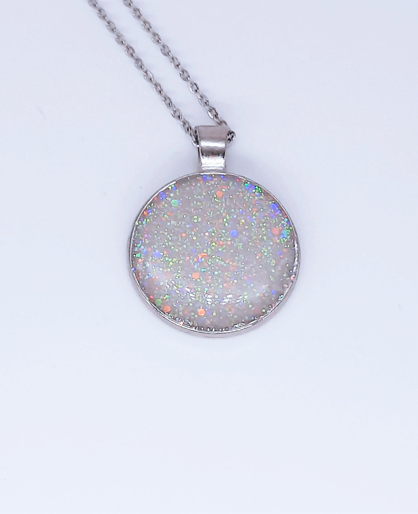 Sparkle Resin Pendant Necklace