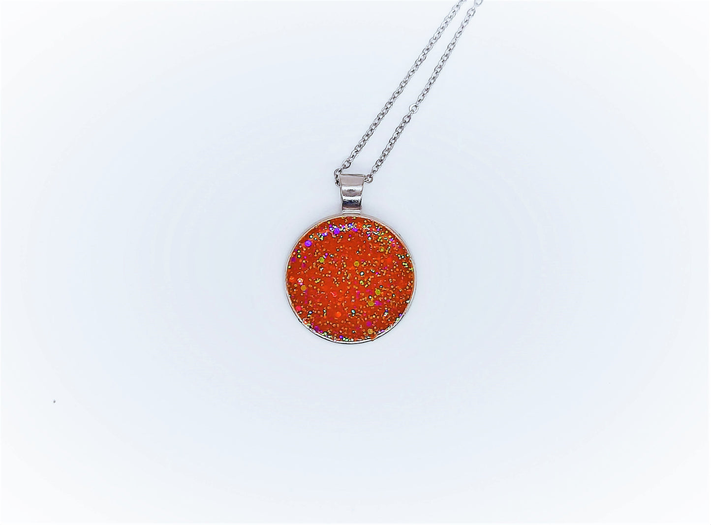 Sparkle Resin Pendant Necklace