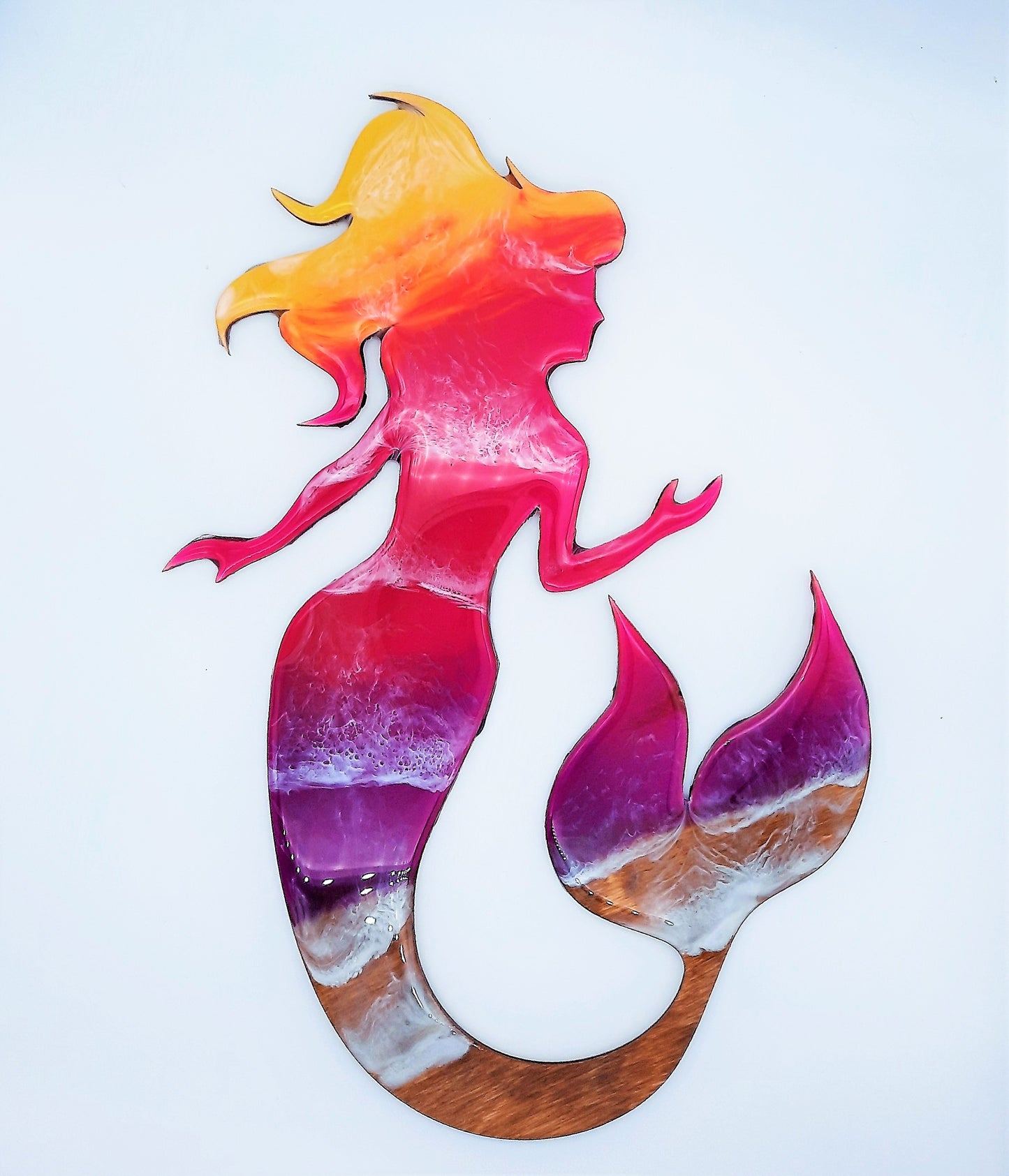 Resin & Wood Seascape Mermaid