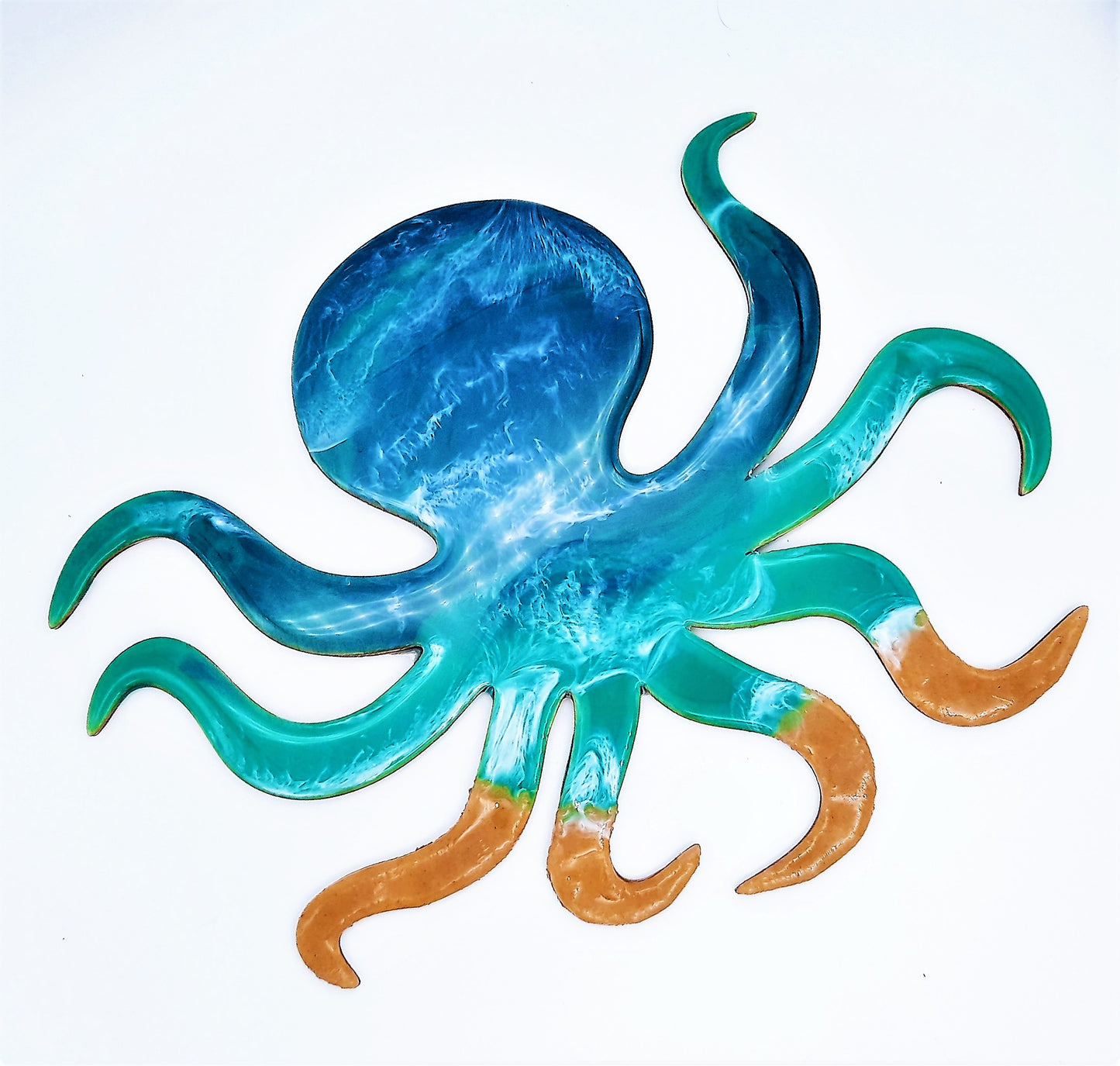 Resin & Wood Seascape Octopus