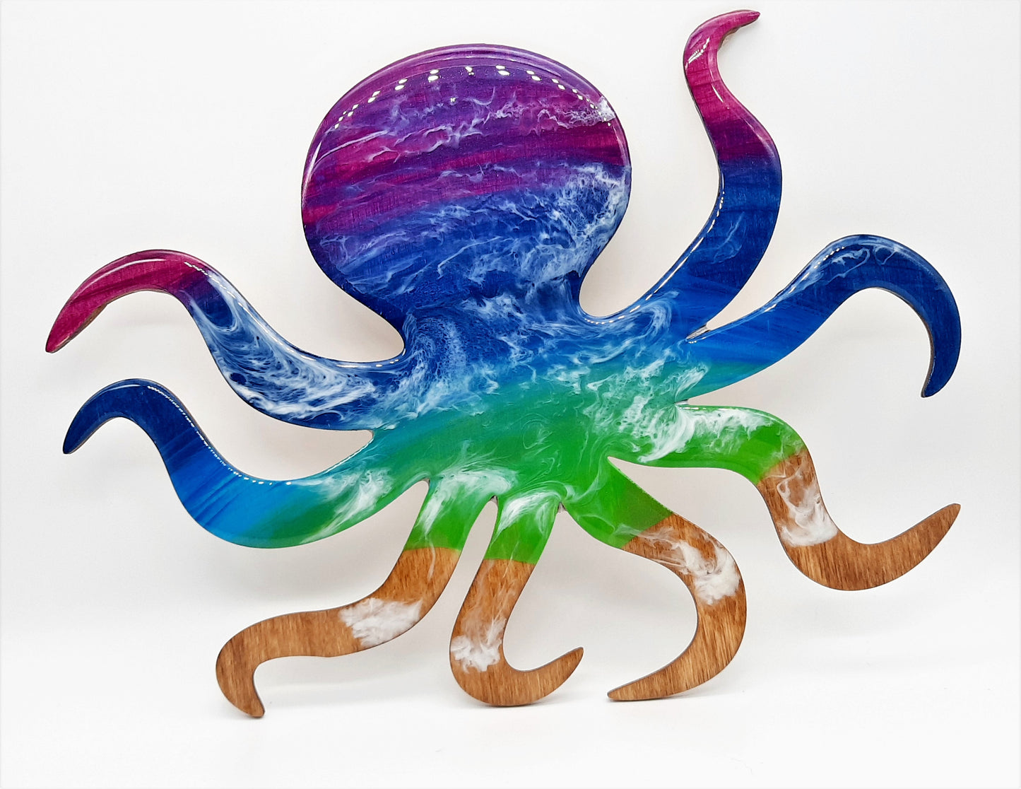 Resin & Wood Seascape Octopus