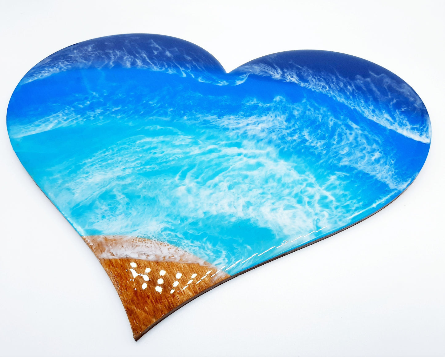 Resin & Wood Seascape Heart