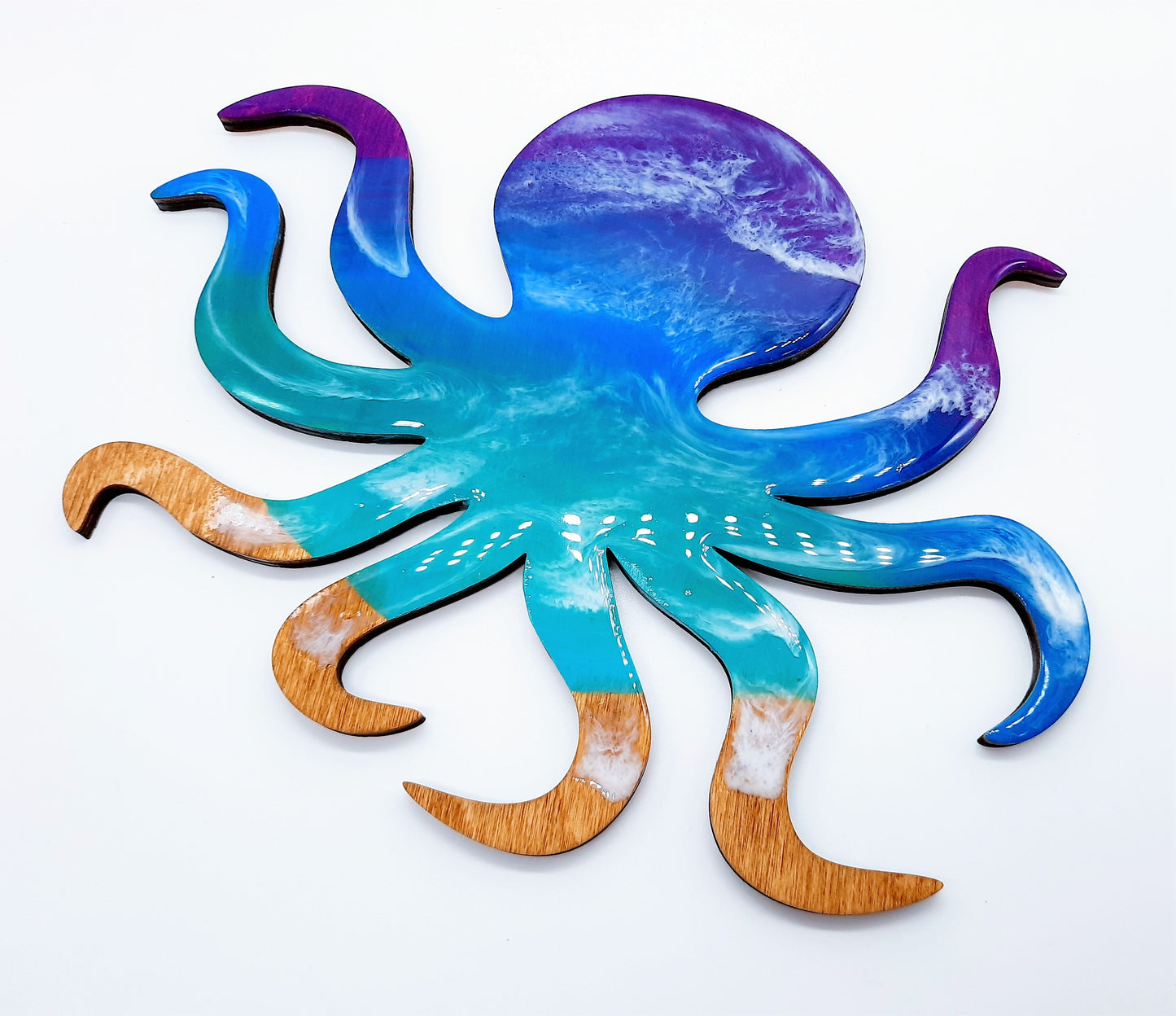 Resin & Wood Seascape Octopus