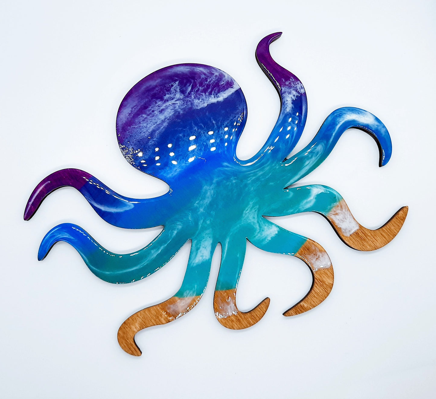 Resin & Wood Seascape Octopus