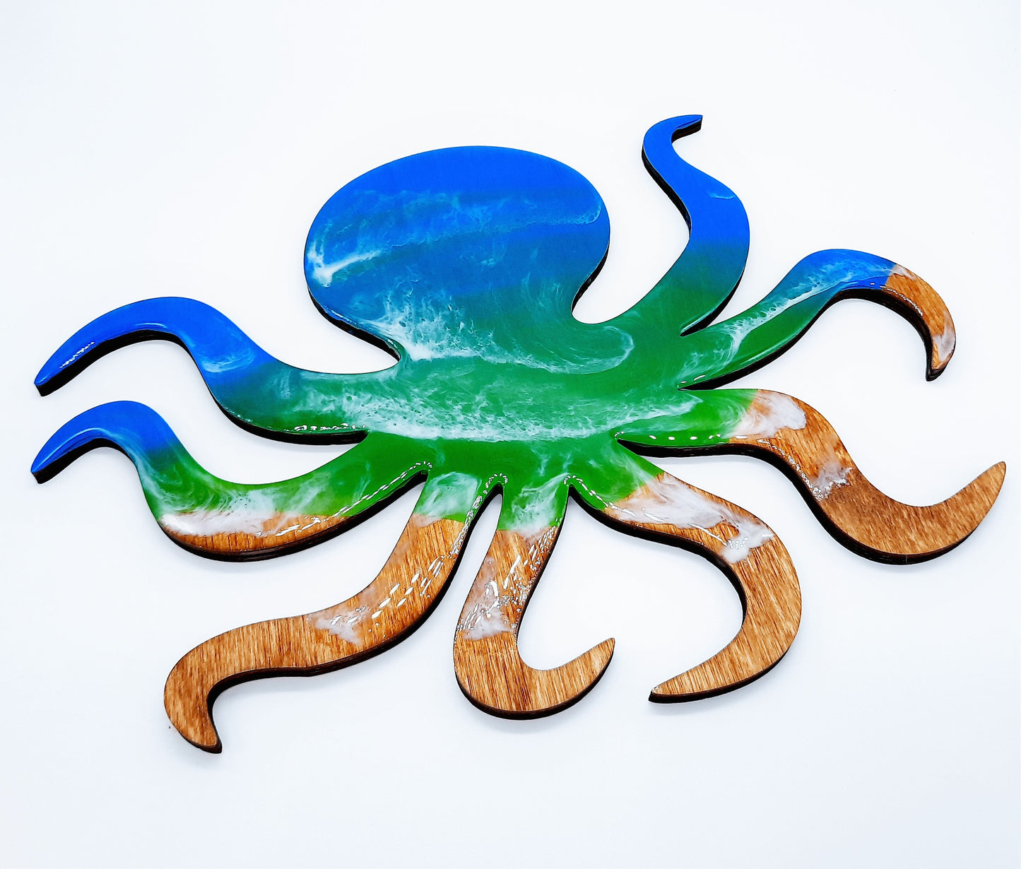 Resin & Wood Seascape Octopus