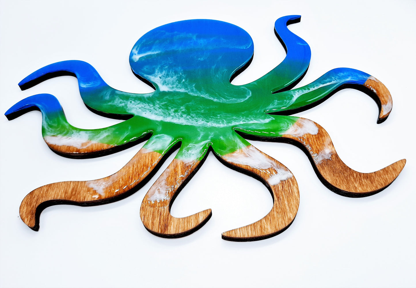 Resin & Wood Seascape Octopus