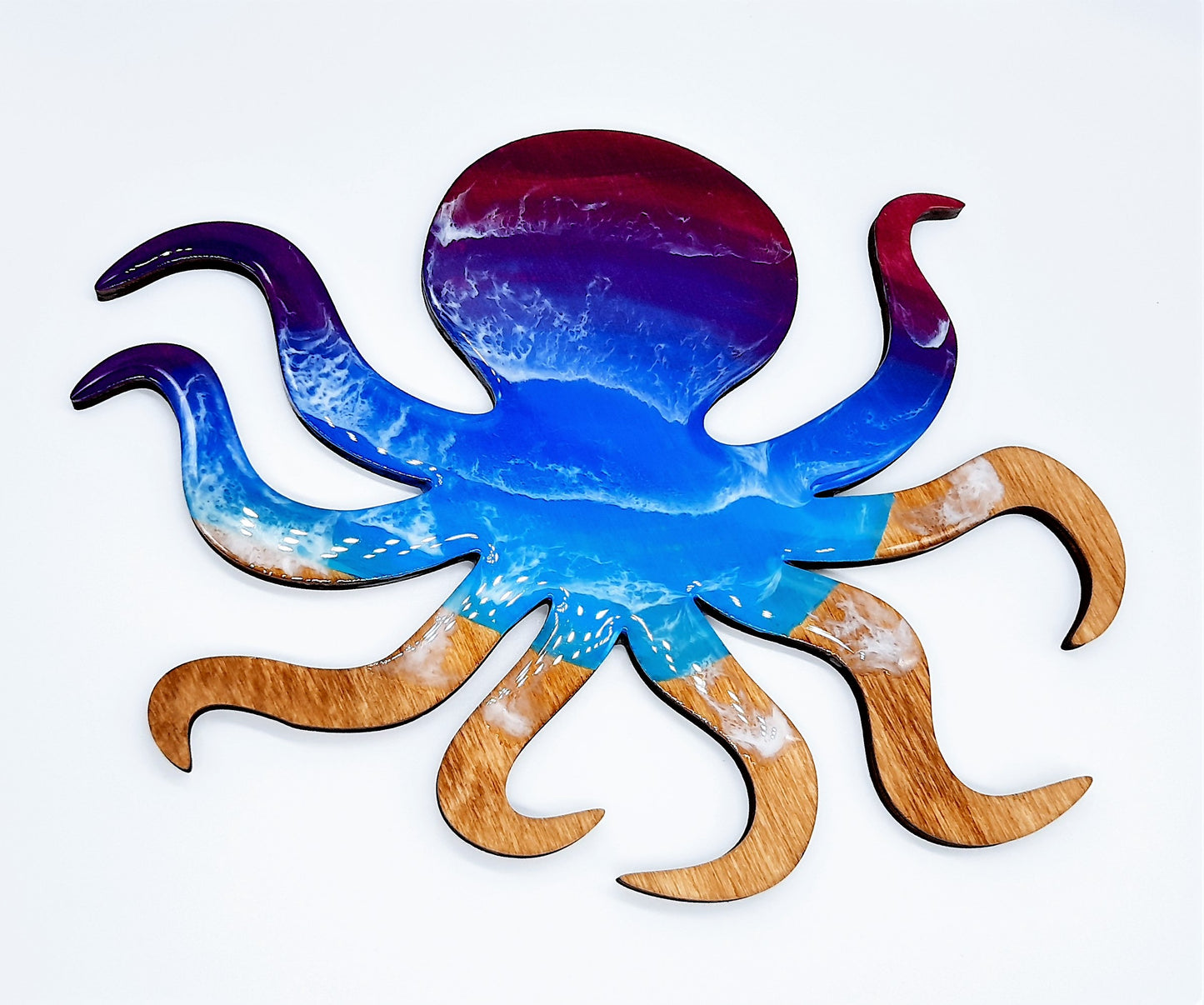 Resin & Wood Seascape Octopus