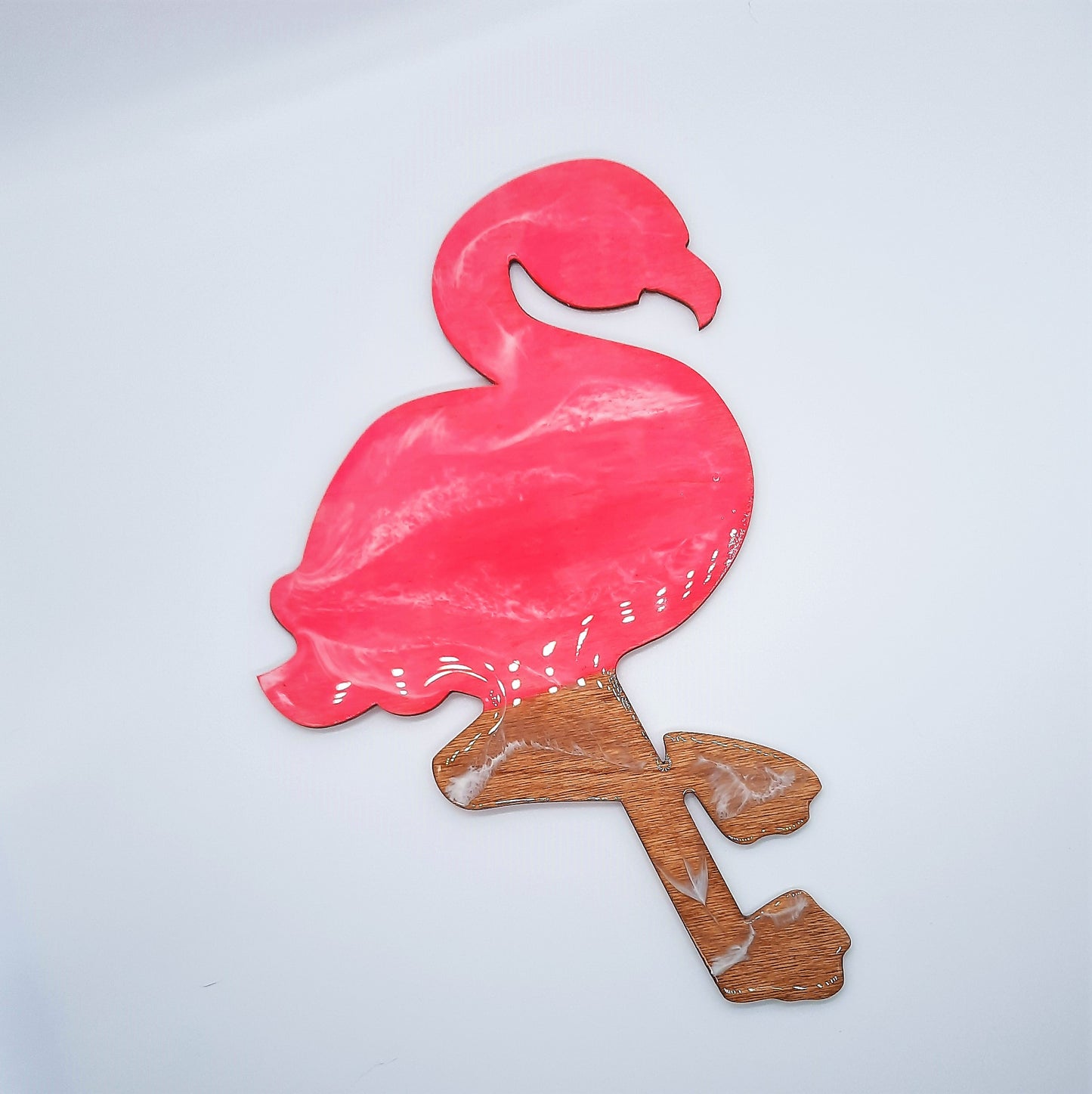 Resin & Wood Seascape Flamingo