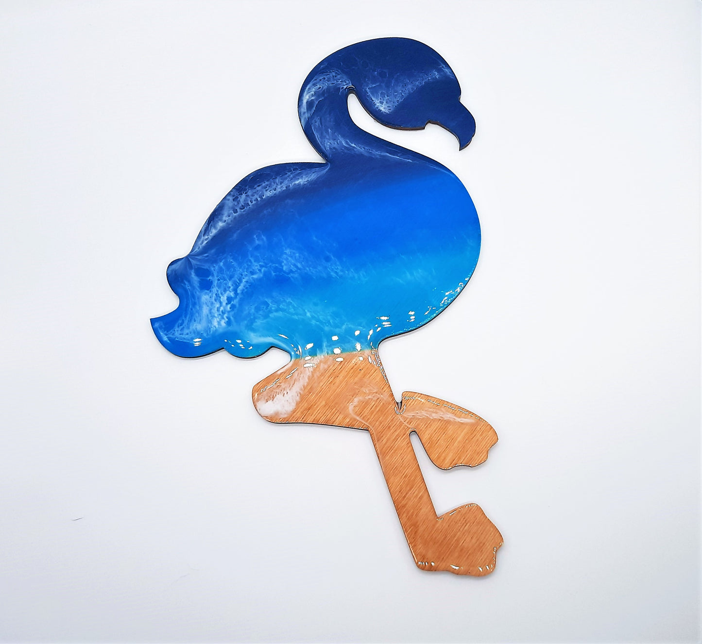 Resin & Wood Seascape Flamingo