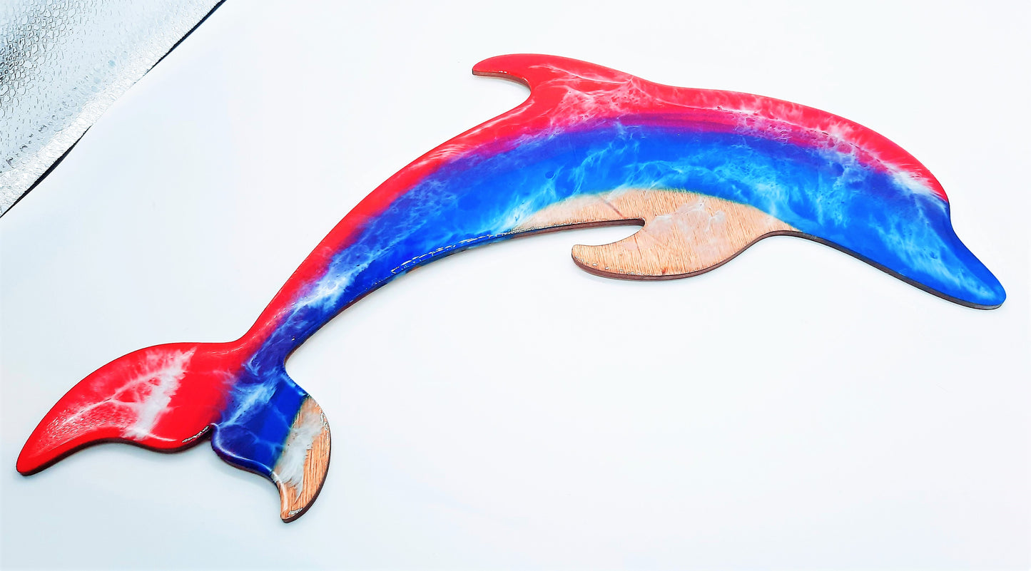 Resin & Wood Seascape Dolphin