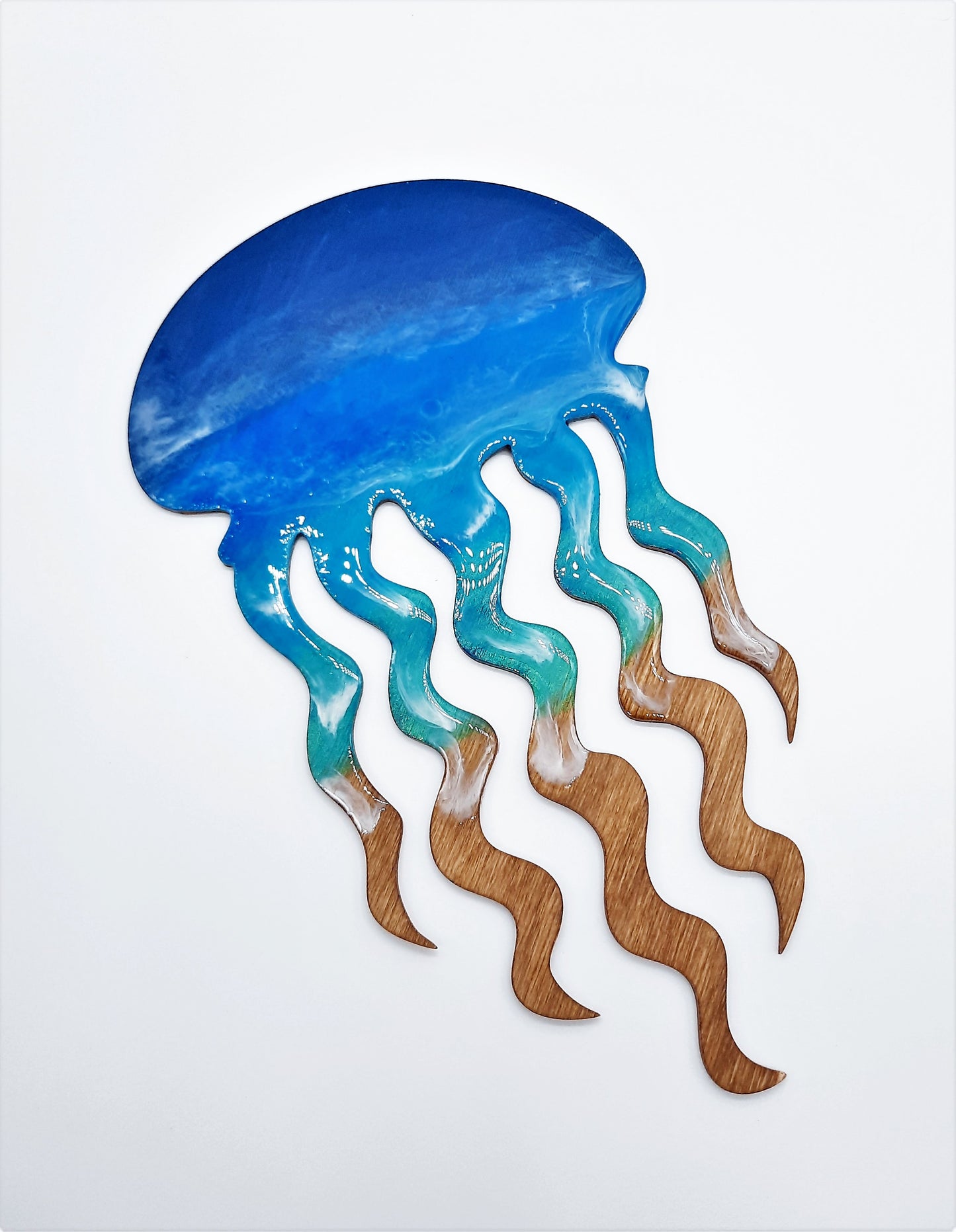 Resin & Wood Seascape Jellyfish