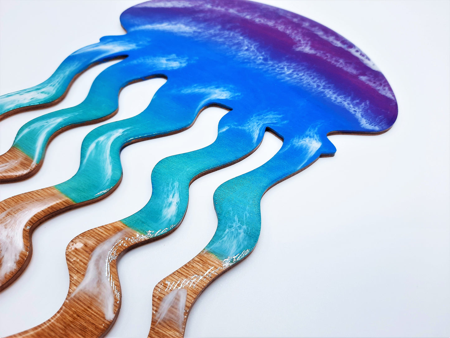 Resin & Wood Seascape Jellyfish