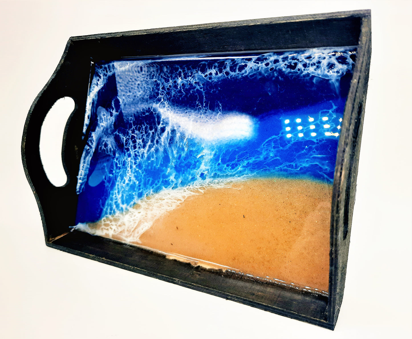 Resin Seascape Small Wooden Tray