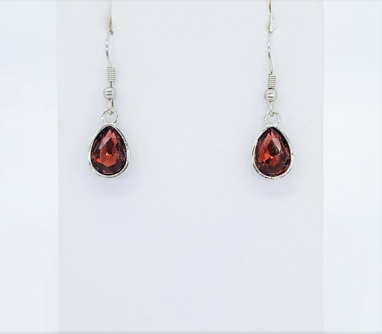 Gemstone Teardrop Dangle Earrings