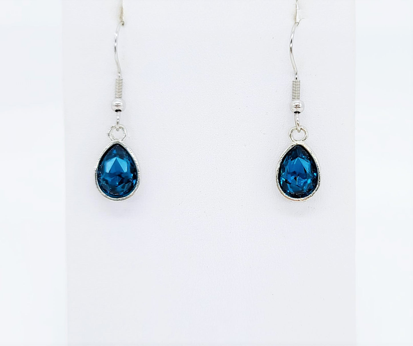 Gemstone Teardrop Dangle Earrings