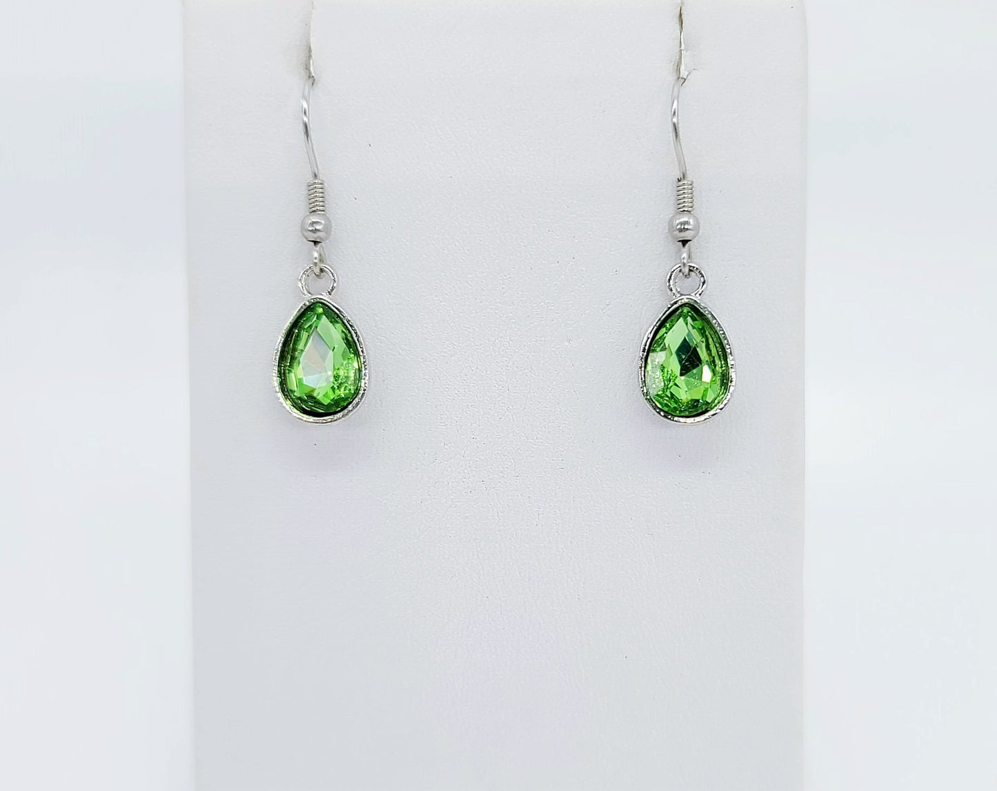 Gemstone Teardrop Dangle Earrings