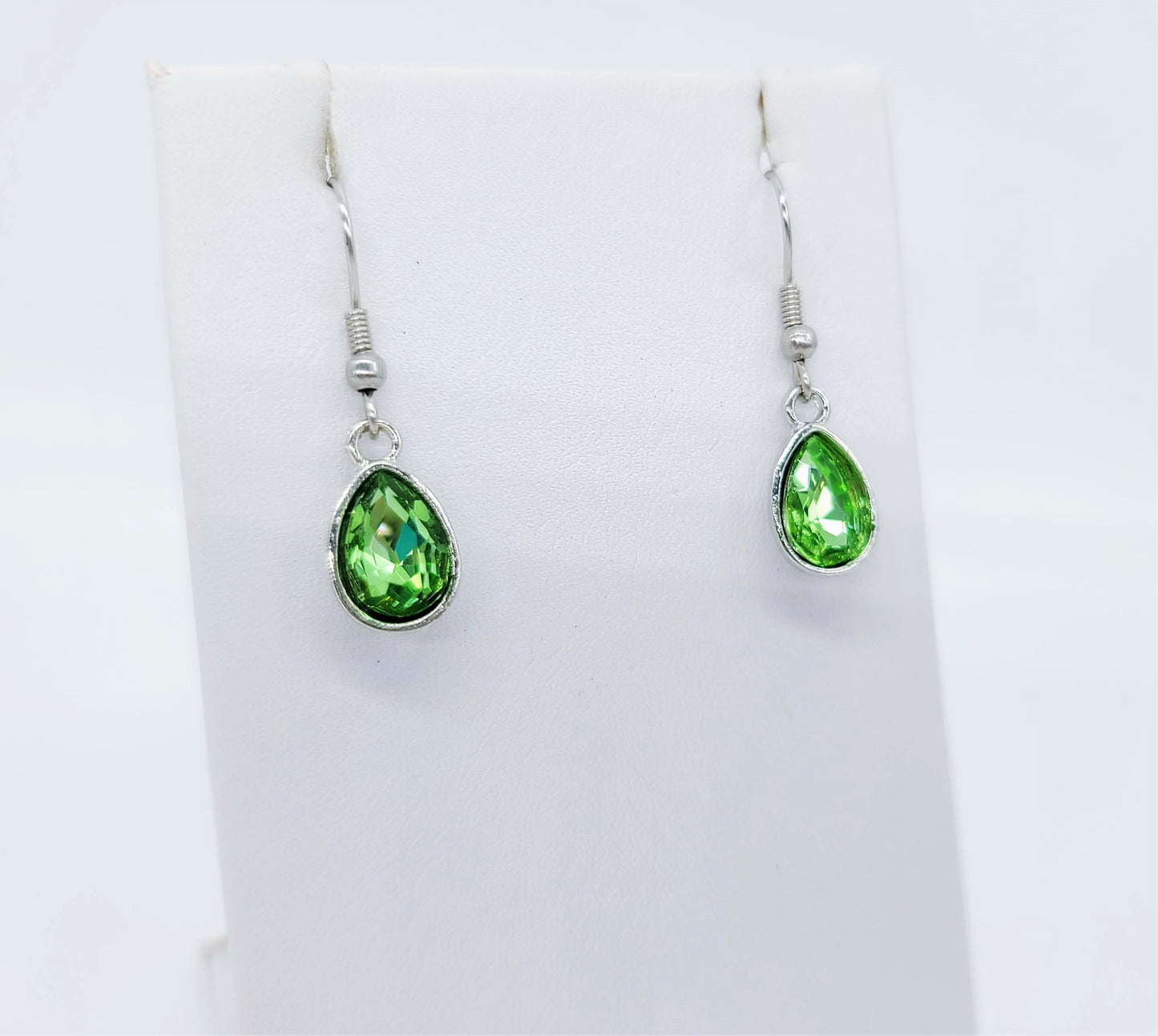 Gemstone Teardrop Dangle Earrings