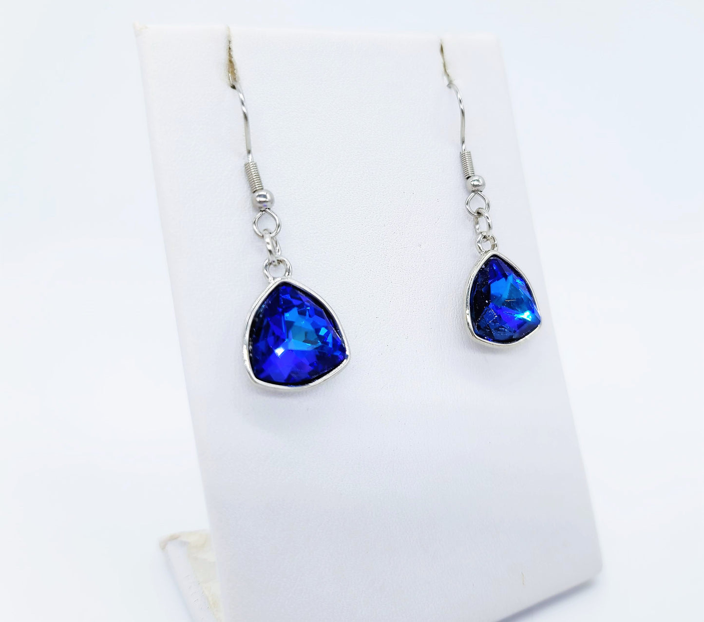 Aurora Borealis Triangle Earrings