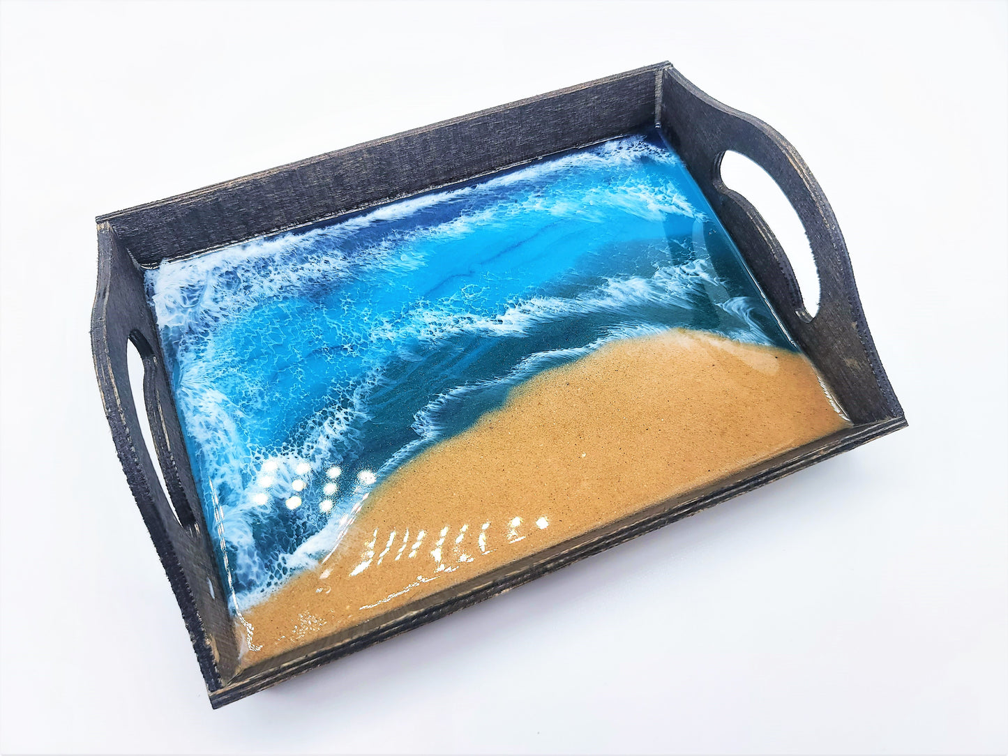 Resin Seascape Small Wooden Tray